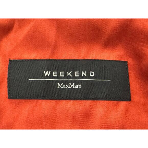 MaxMara Weekend Blazer 12 Red/Orange Cotton Stretch Velveteen Lined Jacket Italy - Picture 2 of 14